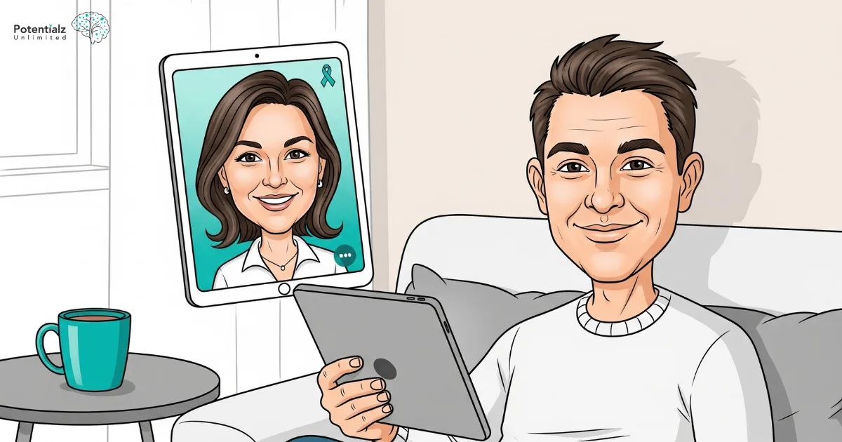 Telehealth based grief counselling session