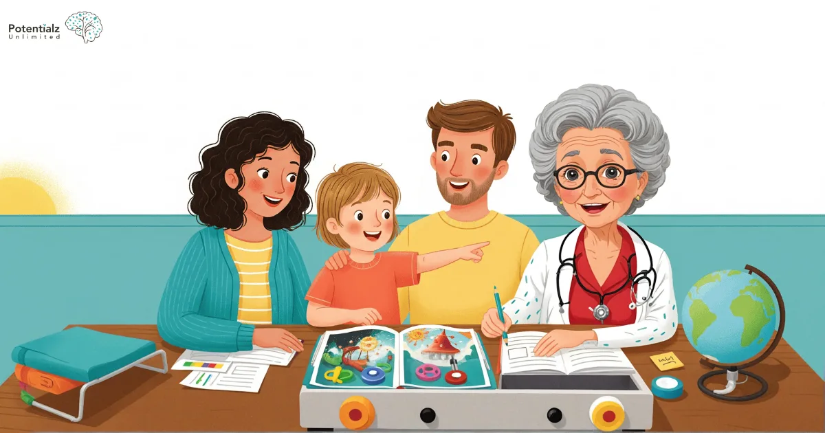 Parents engage in a thoughtful discussion with their pediatrician about ADHD medication options for their child.