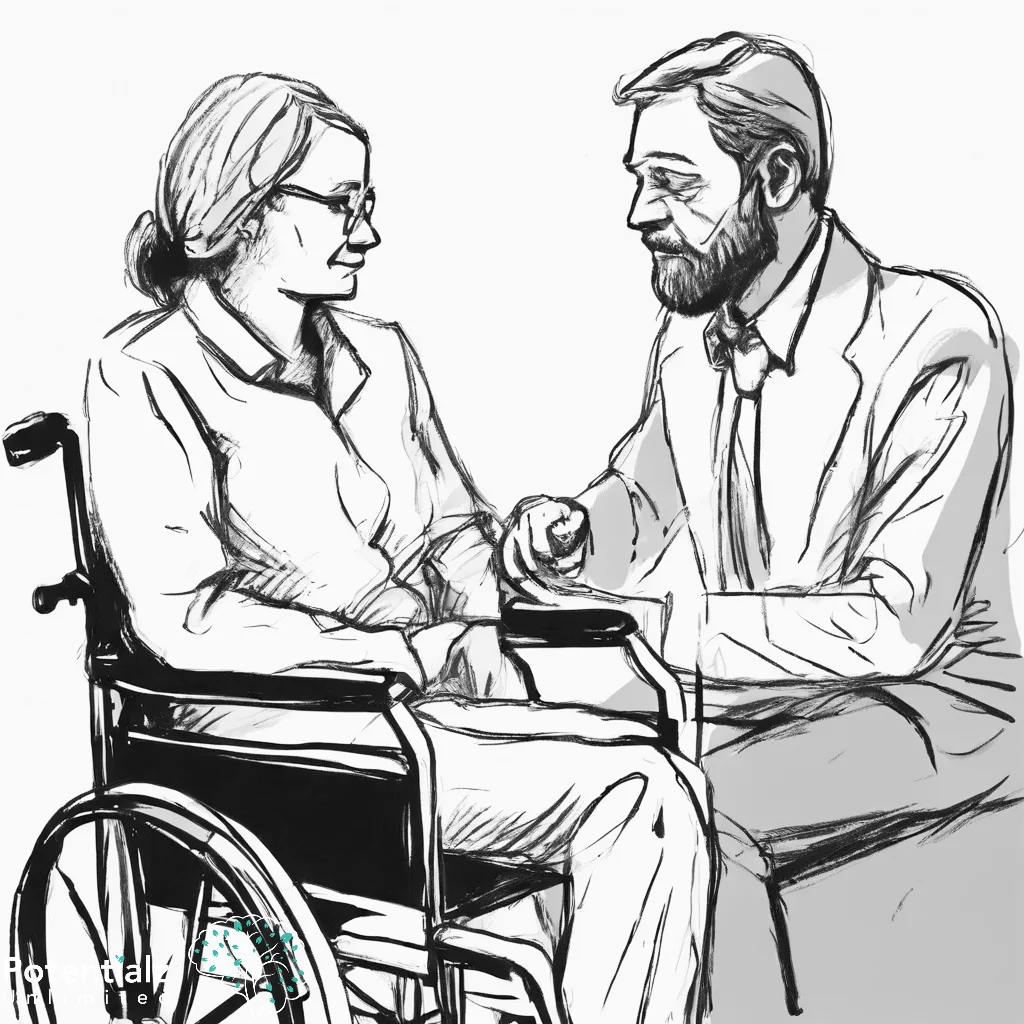 Psychologist with a disabled client