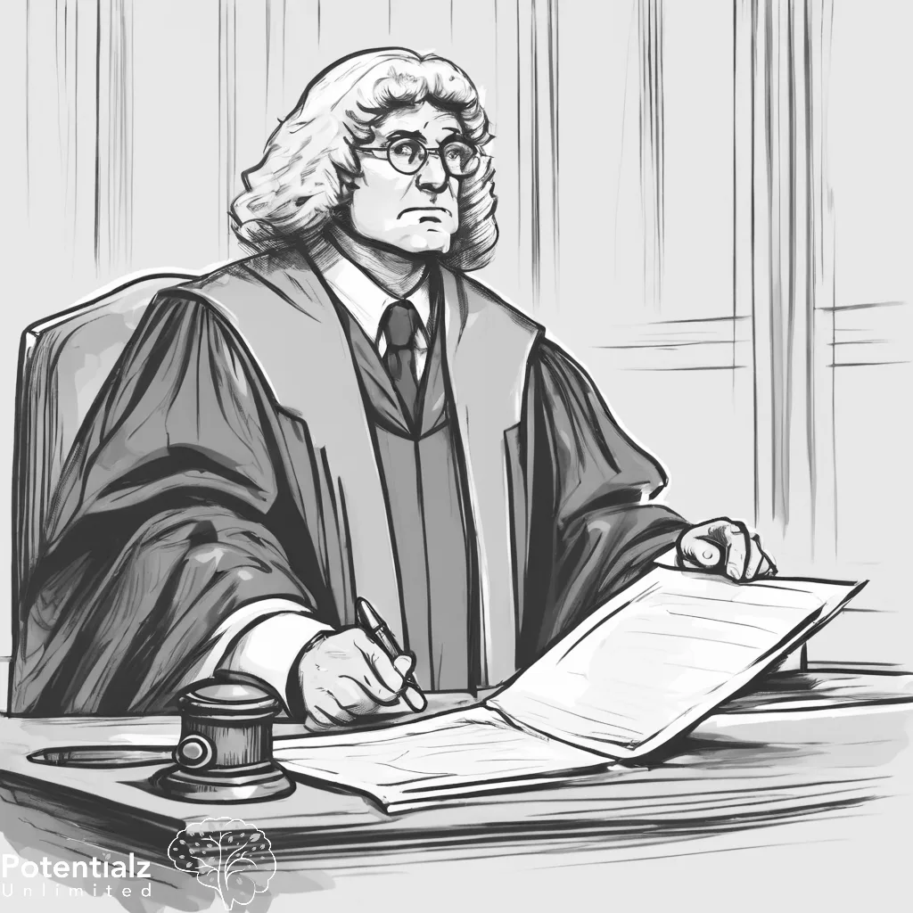 Judge reviewing a medico-legal report