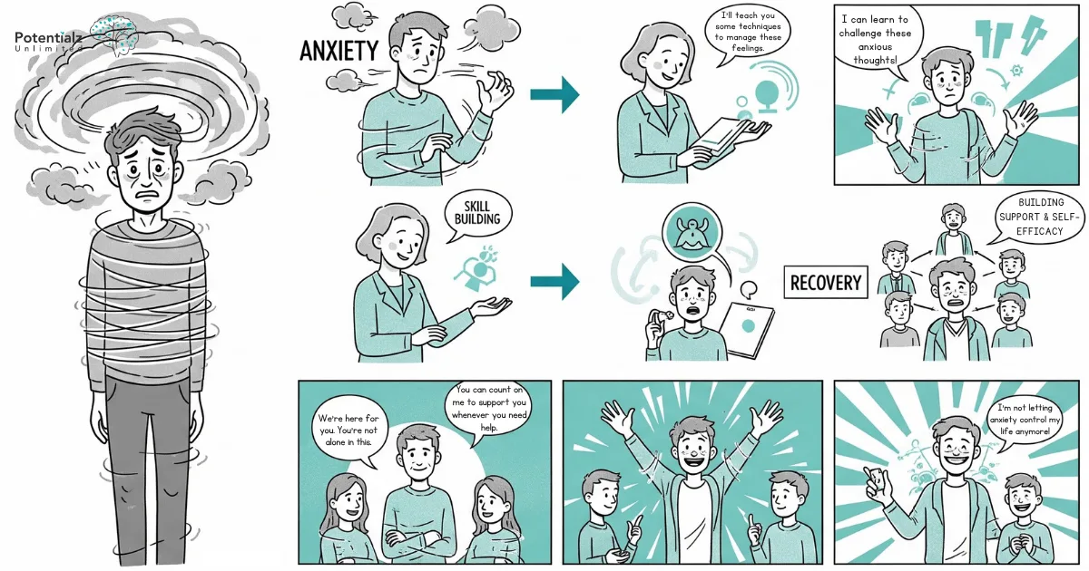 A Patients Progression From Anxiety To Recovery