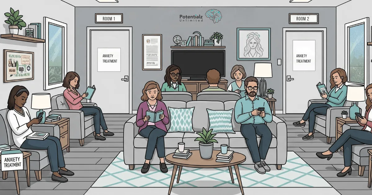 A psychology therapy reception area