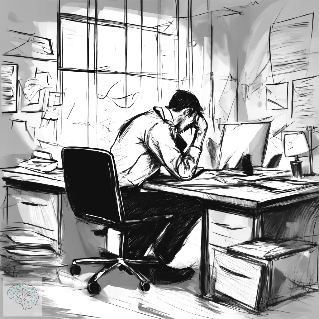 work-related stress having detrimental effect on a man