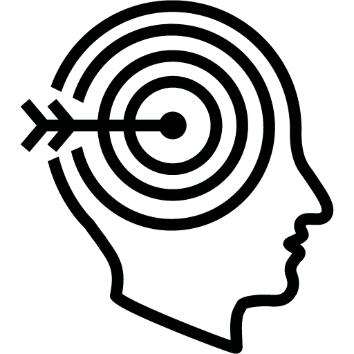 Target with arrow representing focused EMDR therapy