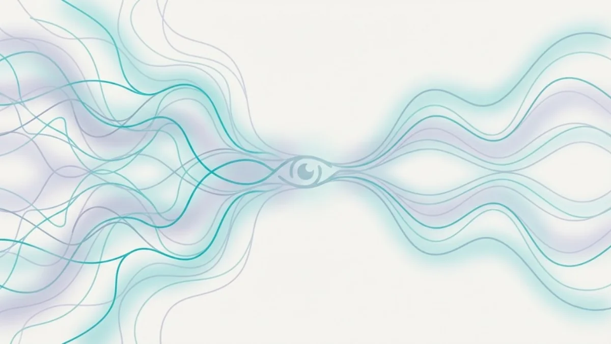 Abstract illustration of bilateral stimulation and neural reprocessing in EMDR therapy